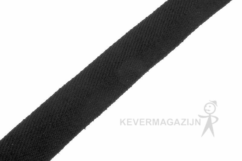 Tapijtband - afbiesband zwart voor afwerking van tapijt, per rol 100 meter.
