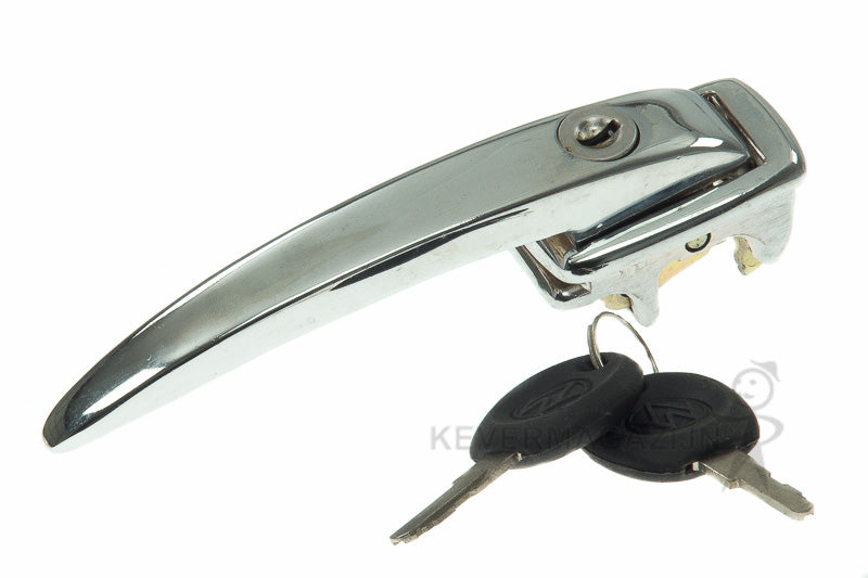 Deurklink met sleutel, links.