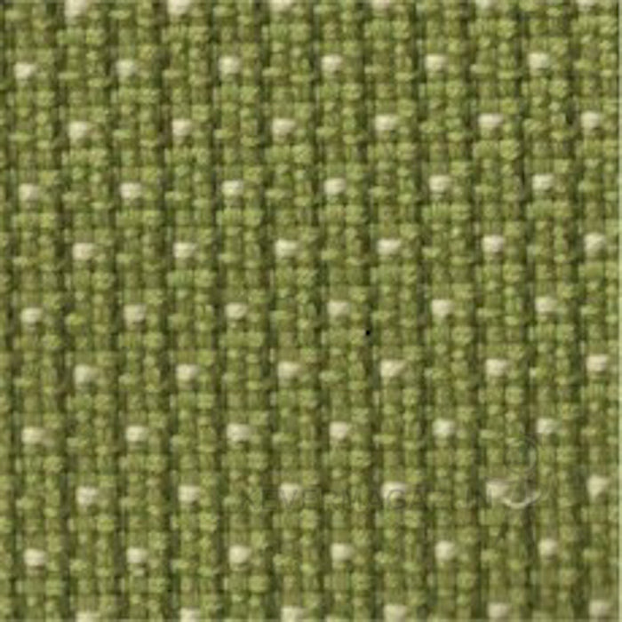 Vintage stof appeltjes groen met puntjes, per strekkende meter (1.00 meter x 1.40 meter).