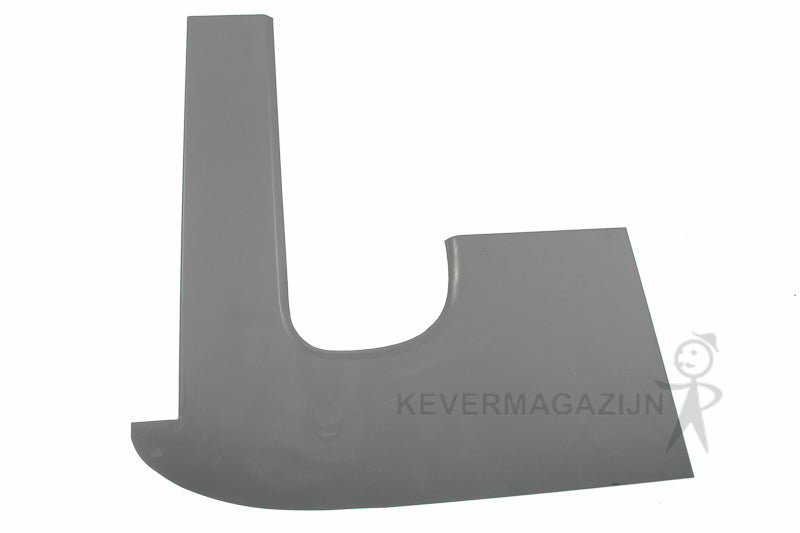 Plaat achter voorwiel, rechts.