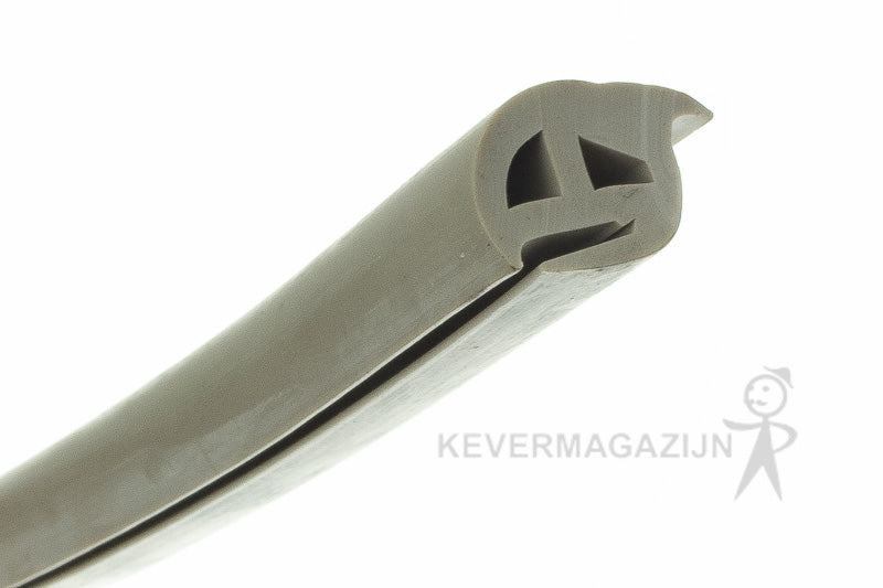 Schuifdeur afwerkrubber bovenrail, gebroken wit.