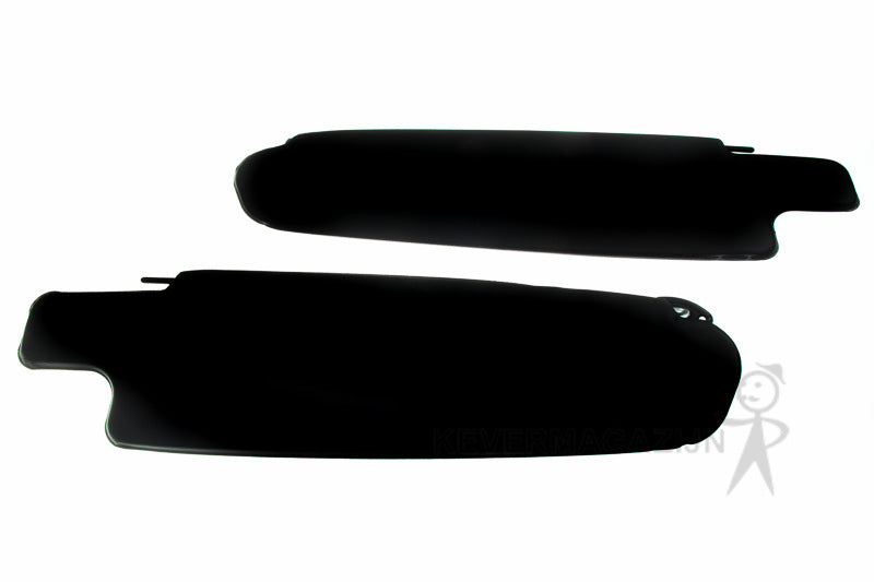 Zonneklep zwart zonder spiegel, paar.